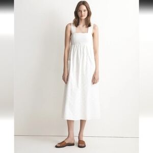 Madewell White Square‑Neck Maxi Sundress